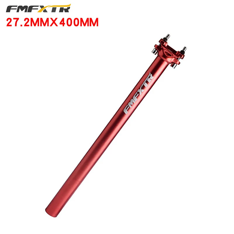 Подседельный штырь из алюминиевого сплава для велосипеда 400 мм MTB велосипедный дорожный горный велосипед Подседельный штырь 27,2 мм/30,9 мм/31,6 мм - Цвет: RED27.2x400mm