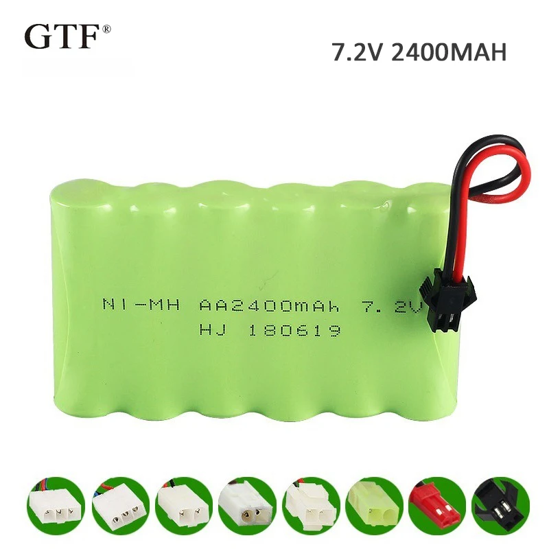 

7.2V 2400mAh Rechargeable NI-MH Battery Pack Replacement 6*AA battery for Remote control electric toys Cars Boats lighting
