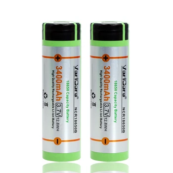 

2PCS VariCore New NCR18650B 3400mAh Li-ion Rechargeable18650 Battery with Circuit flashlight+ Free Shipping