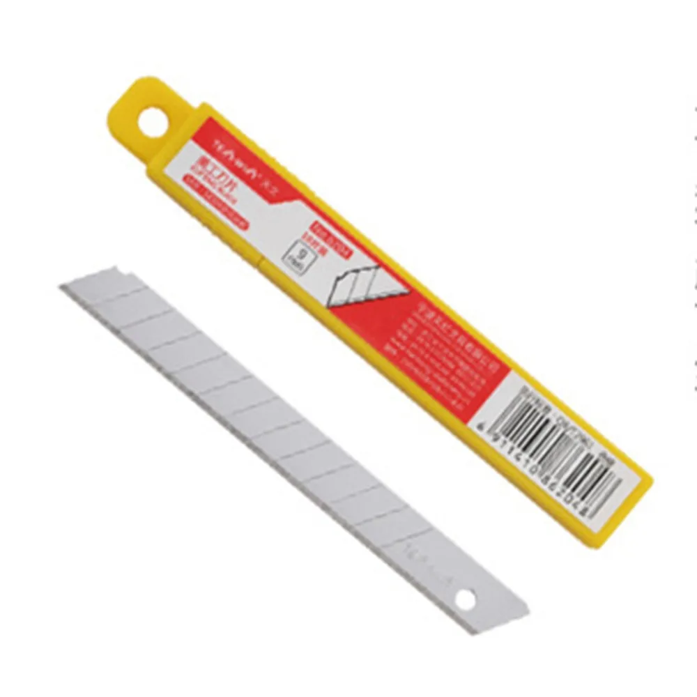 10 шт. прочный для использования TENWIN 6204 офисные школьные лезвия для творчества триммер 9 мм бумага искусство DIY режущий инструмент нож Прямая
