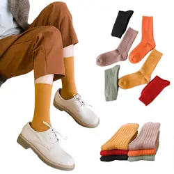 Jeseca/2 пары японских каваи, женские хлопковые носки мягкий яркий цветной милый носок для девочек 2019 новые модные теплые носки на осень и зиму