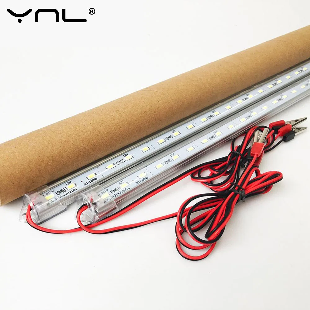 YNL светодиодный светильник 12 В SMD 5730 пластиковый Флуоресцентный светильник высокой яркости 50 см светодиодный настенный светильник Холодный белый