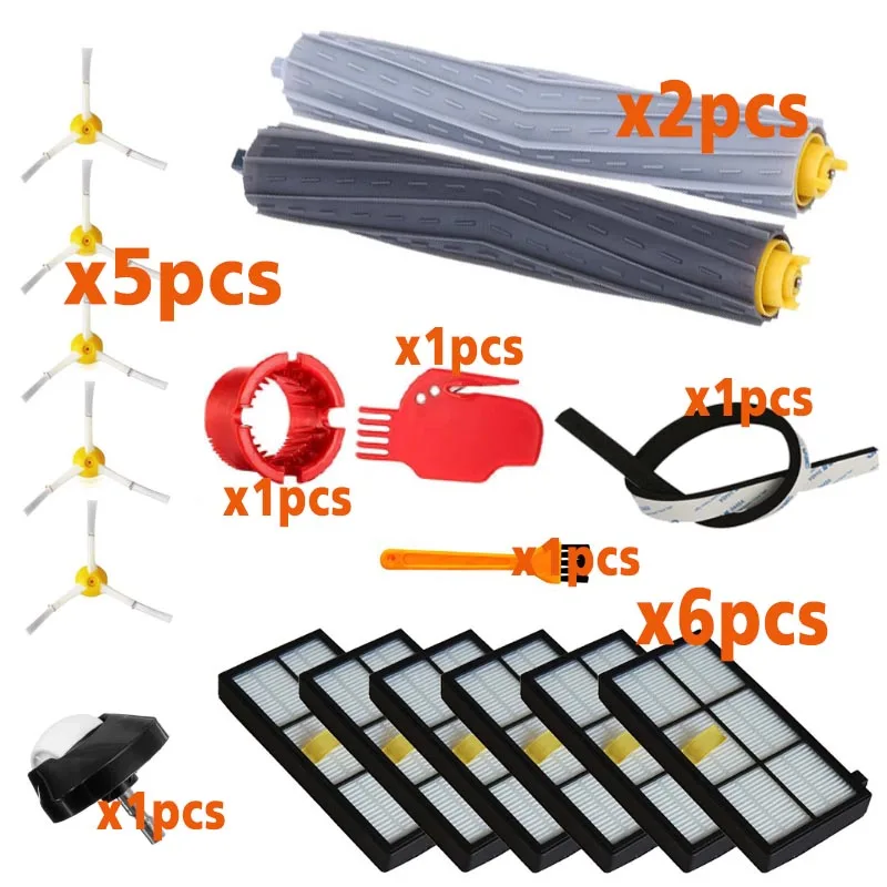 Аксессуары для Наборы Замена для iRobot Roomba 800 900 серии 870 880 890 960 980 пылесос боковая щетка фильтр экстрактор - Цвет: total18pcs-set