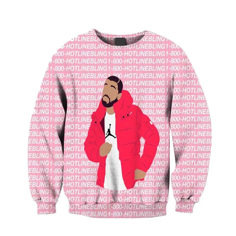 Moletom com capuz masculino jumper outfits jogger drake ovo 1-800 hotline bling 3d sublimação impressão velo sweats crewneck plus tamanho