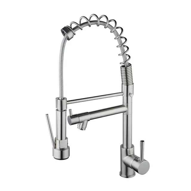 Best Price Sink Mixer Tap Kitchen Faucet Brushed Nickel Brass 360 Rotation Single Holder Single Hole Pull Out Sprayer + Swivel Mixer Spout Best Price Sink Mixer Tap Kitchen Faucet Brushed Nickel Brass 360 Rotation Single Holder Single Hole Pull Out Sprayer + Swivel Mixer Spout