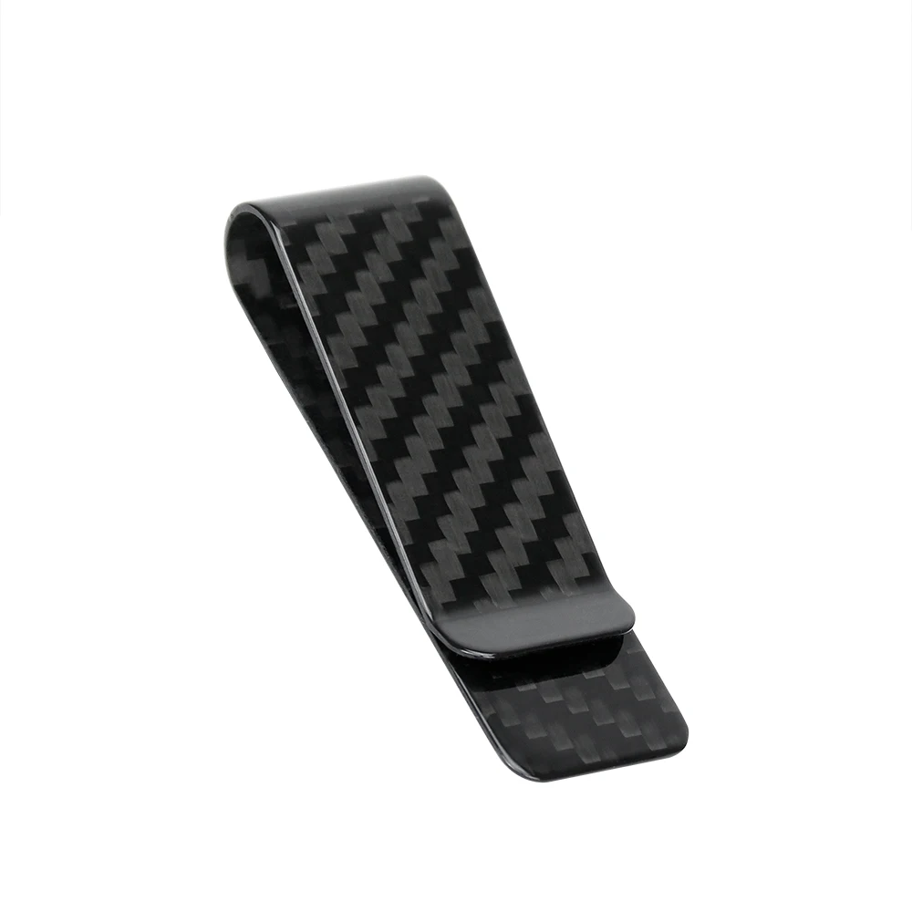 

Monocarbon Minimalist Genuine Carbon Fiber Mini Money Clips Small Wallets with Black Carbon Fiber Patterns