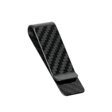 Monocarbon Minimalista Genuine Fibra De Carbono Mini Clipes de Dinheiro Pequenas Carteiras com Padrões De Fibra De Carbono Preto