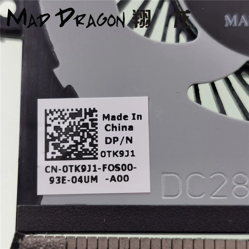 Бренд MAD DRAGON, вентилятор для ноутбука, вентилятор GPU, вентилятор радиатора, сборка для Dell Precision 5530 XPS15 9570 0TK9J1 008YY9 0MV340 0G5N3