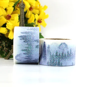 

1 Washi Tape Glitter Colors Cloud Stationery Decorative Tape Scrapbooking Photo Album School Tools Kawaii Scrapbook Paper