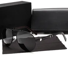 Мужские солнцезащитные очки, поляризационные очки, очки для вождения, круглые, классические, винтажные,, автомобильные аксессуары