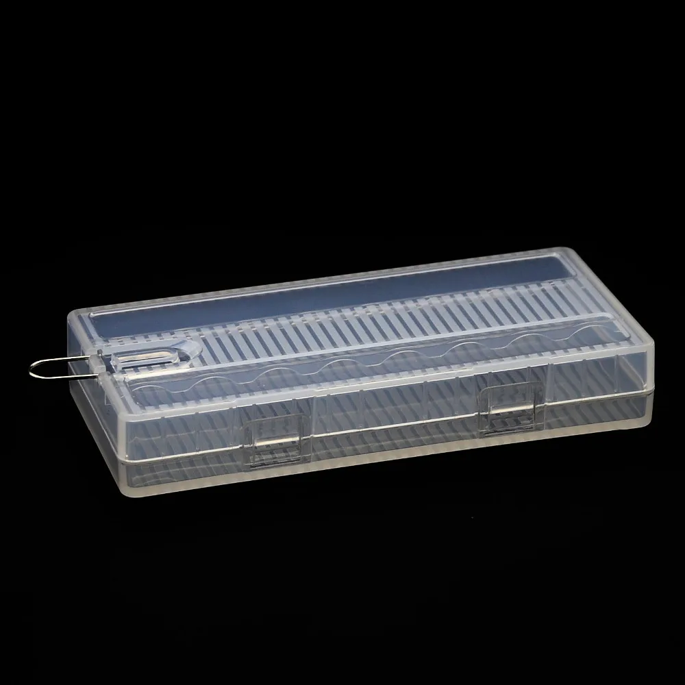 

100pcs/lot MasterFire Portable 18650 Battery Case Hard PP Transparent Case Holder Storage Box for 8 x 18650 Batteries with Hook