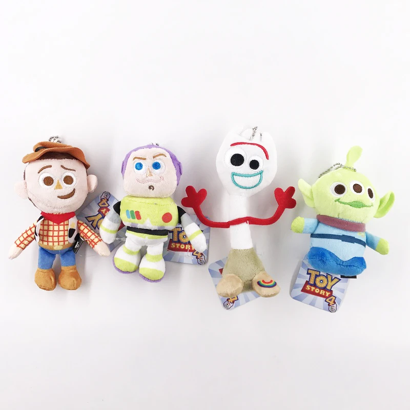 Us 149 Dropship Wholesale Toy Story 4 Plush Keychain Toys Forky Woody Alien Buzz Lightyear Cartoon Movie Soft Stuffed Dolls Kids Gift In Plush - 