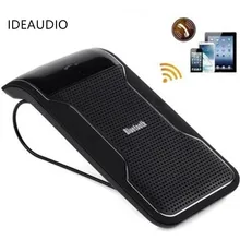New! Wireless Black Bluetooth Handsfree Car Kit Speakerphone Sun Visor Clip 10m Distance For iPhone Smartphones with Car Charger