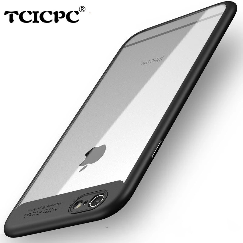 

Luxury For iphone 6 6S Case iphone 6 plus case original TCICPC Ultra thin silicone TPU+Acrylic back cover 2 in 1 protective case