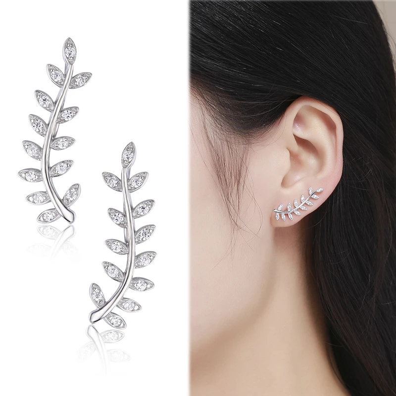 925 пробы серебряные серьги-гвоздики для женщин и девушек, ювелирные изделия Orecchini Aros Aretes