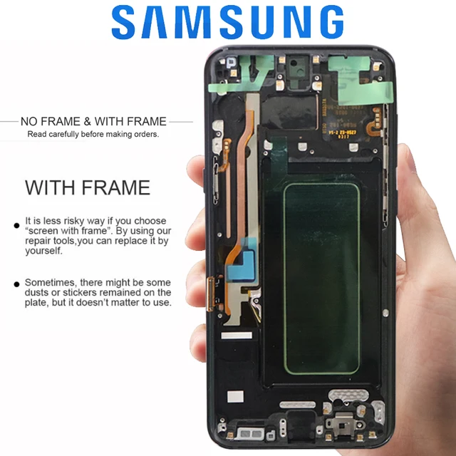 ORIGINAL S8 LCD with frame with Burn Shadow for SAMSUNG Galaxy S8 G950 G950F Display S8 ORIGINAL S8 LCD with frame with Burn Shadow for SAMSUNG Galaxy S8 G950 G950F Display S8 Plus G955 G955F Touch Screen Digitizer