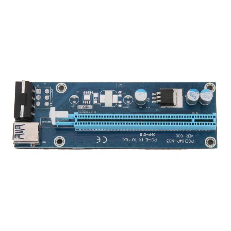 PCI-E PCI Express Riser Card 1x to 16x USB 3,0 кабель для передачи данных SATA до 6 Pin источник питания видеокарта Riser для BTC Miner Machine