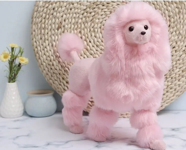 pink stuffed poodle