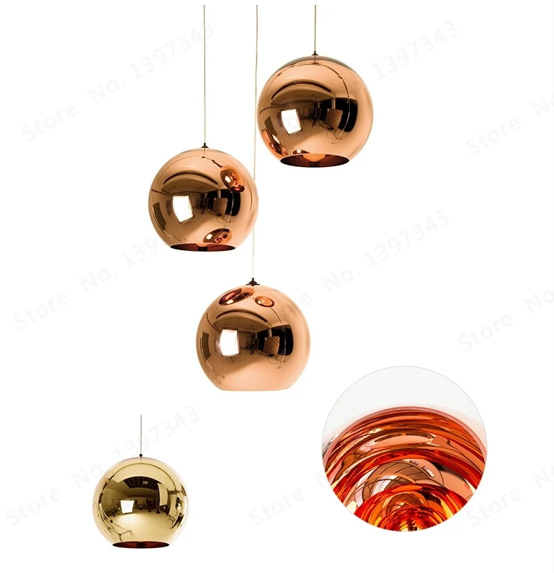 País das Maravilhas Bola de Luz do Candelabro Tira de Cobre Moderno de Vidro Lâmpada de Natal Levou Pingente Sombra Mirror Ball Luz Lustre da 15 Luzes de pendentes