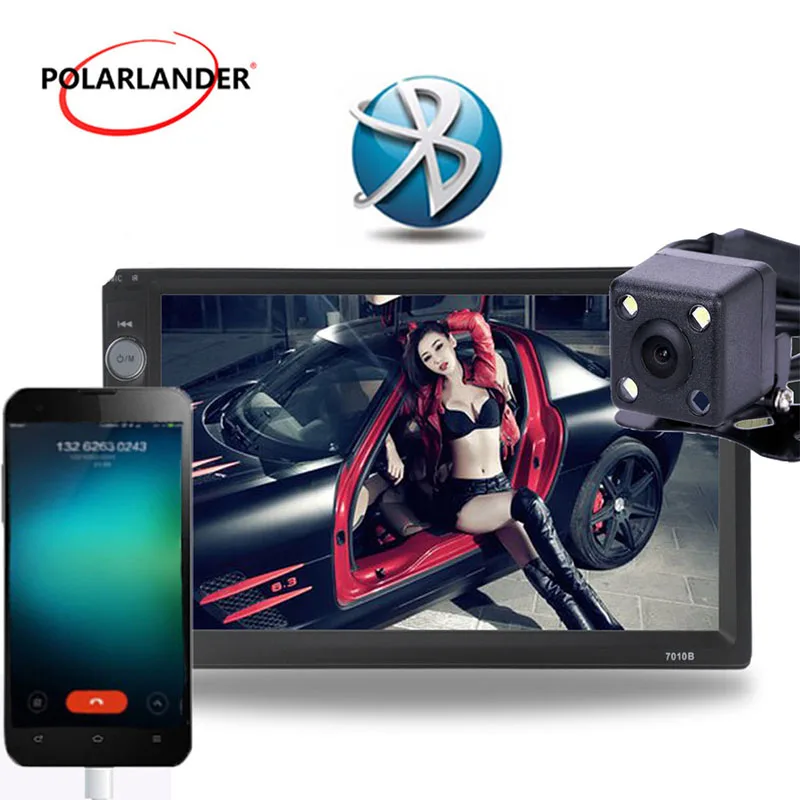 

2 DIN car radio 7 languages 7 Inch Car Radio MP5 MP4 Player Touch Screen Bluetooth with Camera Car Stereo FM/TF/USB/Auxin