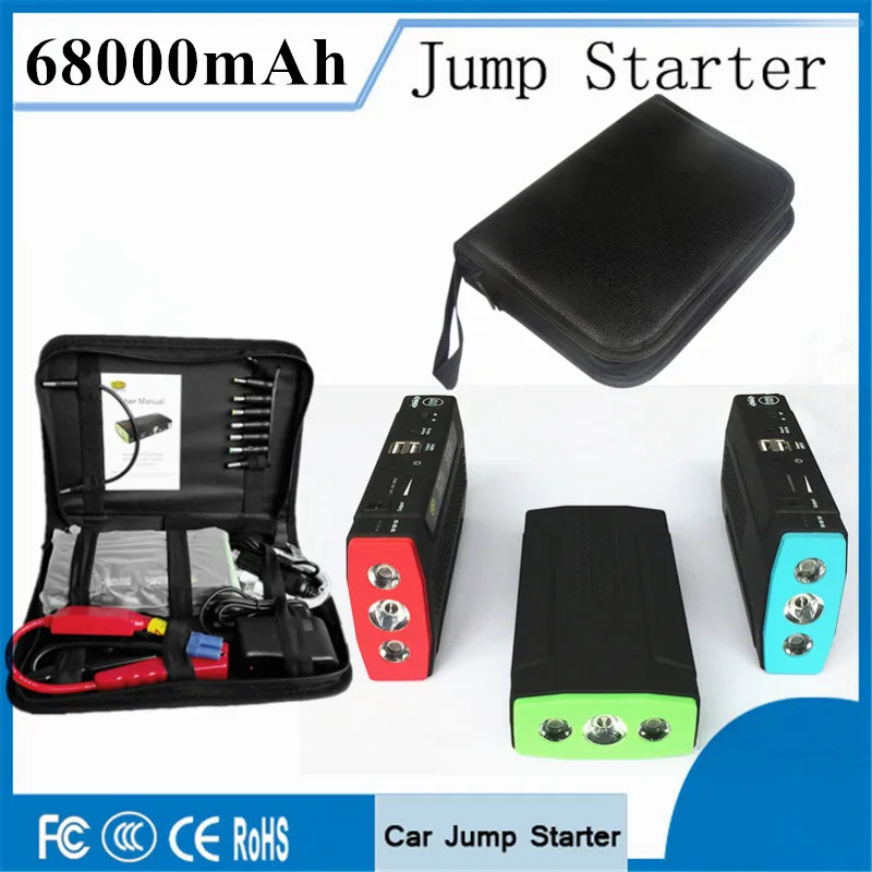 

High Capacity Car Battery Booster Charger Mini 68000mAh Car Jump Starter Power Bank 12V Diesel Petrol Starting Device Buster LED