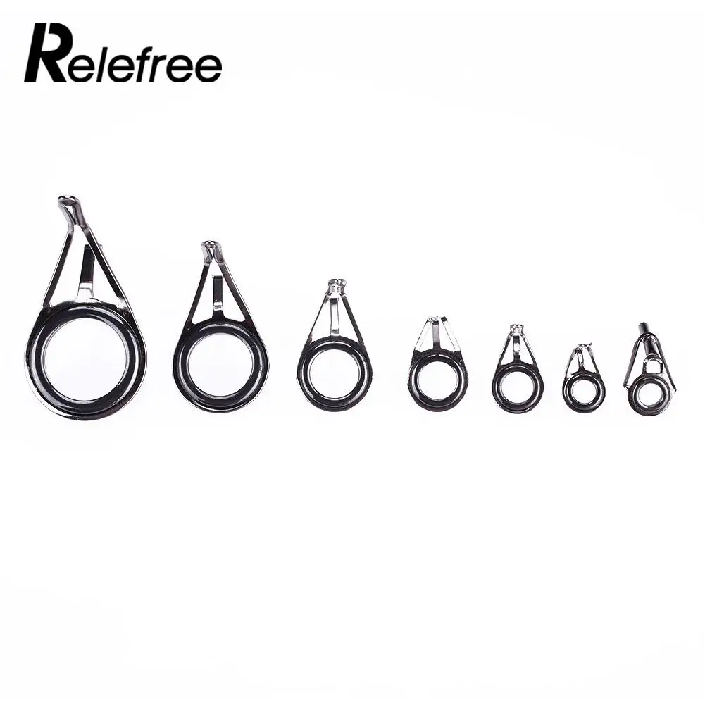 

7 Pcs Fishing Tips Rod Stainless Steel Eye Rings Fishing Rod Guides Accessories Tools Tips Line Repair Kit