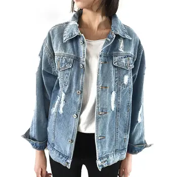

2017 Women Winter Denim Jacket For Women Jeans Jacket Women Basic Coat Denim Jacket Women Denim Coat loose fit casual style