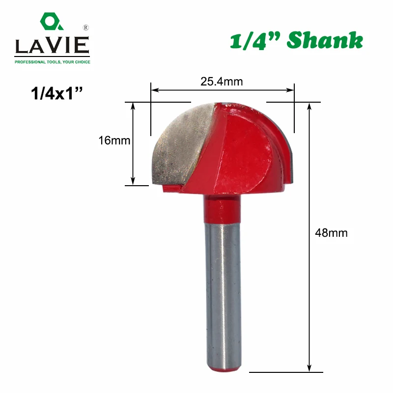 LAVIE 1 шт. 1/4 6,35 мм хвостовик шариковый нос Фрезы Круглый фрезы для дерева ЧПУ радиус ядро коробка твердосплавные инструменты MC01100