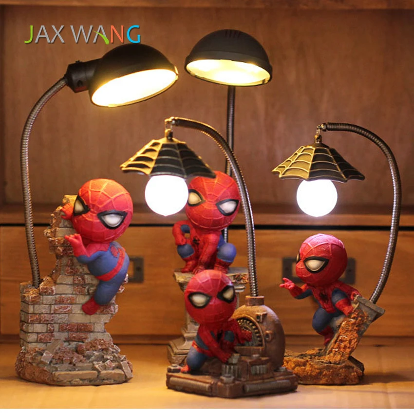 

Avengers Union 3 Super Spiderman Led Night Light Resin Craft Kid's Home Desktop Table Lamp Figurines Birthday Xmas Wedding Gifts