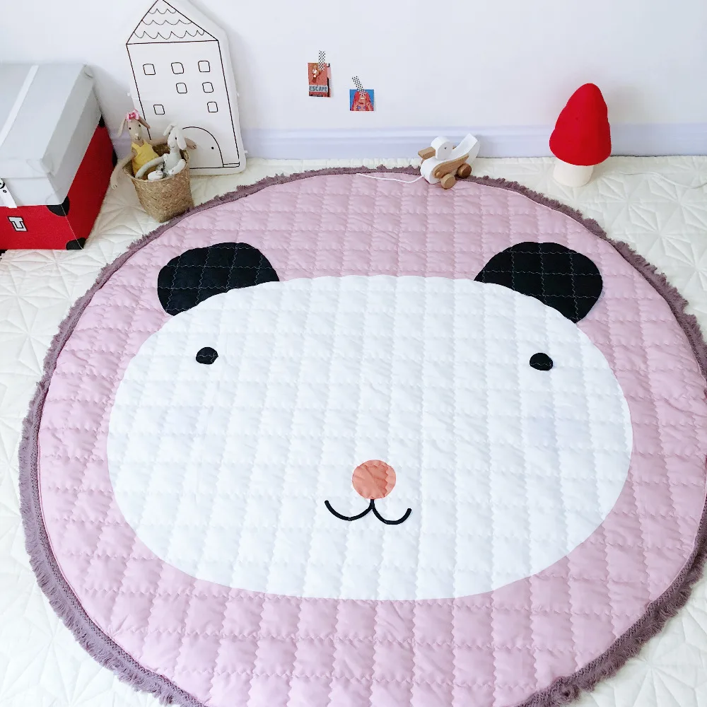 

Kids Play Mat Children Floor Mat Panda Rabbit Elephant Room Decoration Cotton Baby Playmat Beach Mat Outdoor Carpet