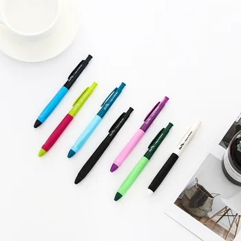 

42 pcs/Lot Contrast color gel pen 0.5mm ballpen Black color pens Kawaii stationery Office School supplies Canetas escolar FB184