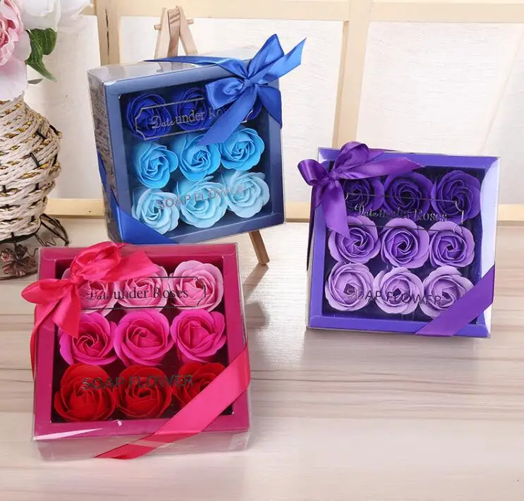 Rose Soap Gift Rose Petals Bathing Soap With Gift Box New Year Valentine's Day Romantic by Handmade Christmas