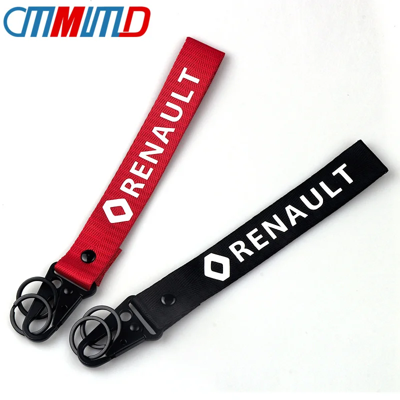 

Car Styling Ribbon Key Chain Key Ring for Renault Megane 2 3 Duster Logan Clio Laguna 2 KeyChain car accessories