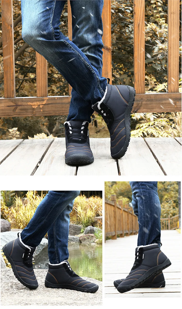Зимние мужские и женские спортивные теплые флисовые зимние ботинки 46 уличный большого размера для альпинизма, Походов, Кемпинга, термоутолщенная хлопковая обувь