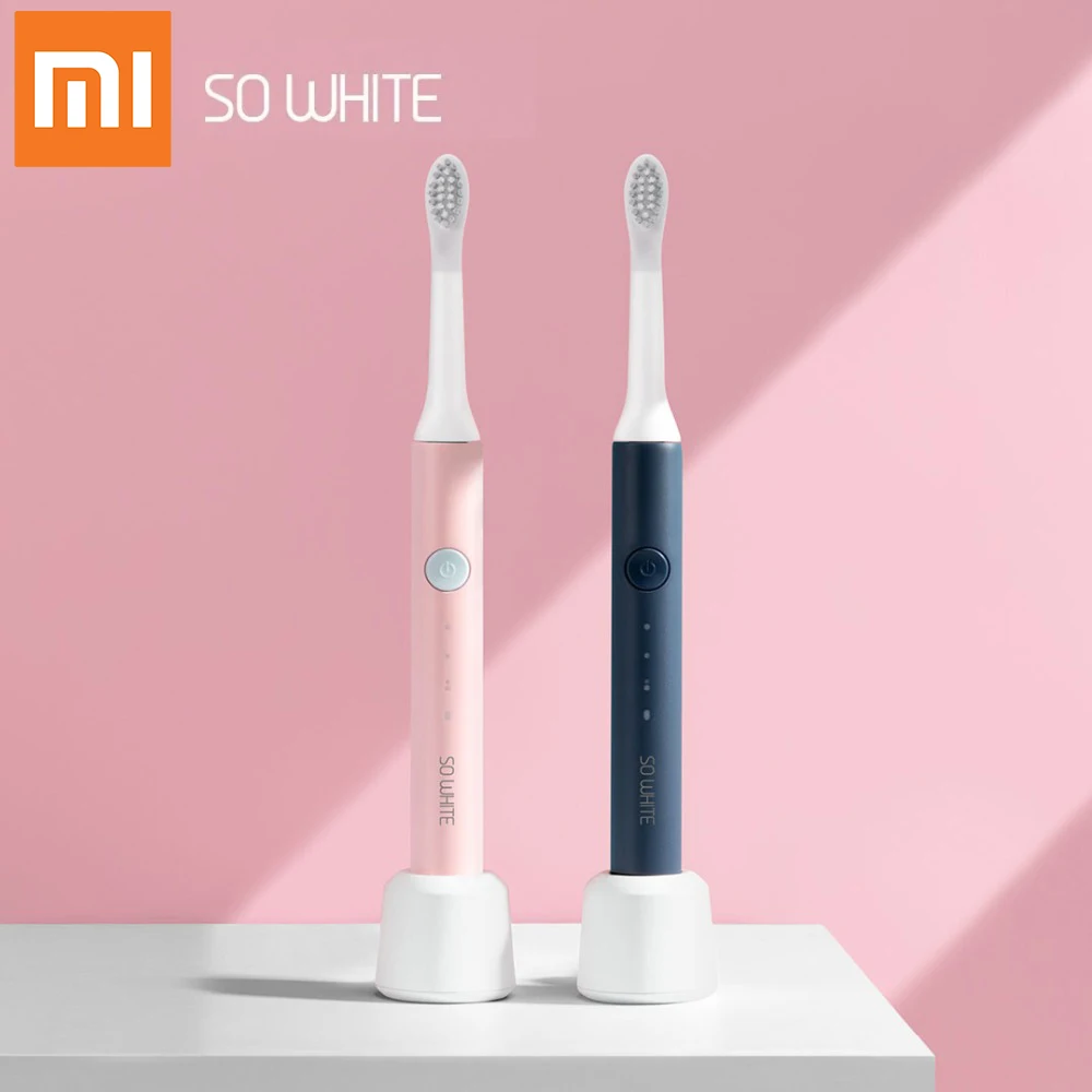 [2019NEW] Xiaomi SO WHITE EX3 Sonic electric Tooth cleaner Беспроводная Индукционная зарядка IPX7