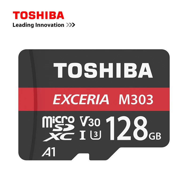 Toshiba EXCERIA M303 слот для карт памяти 256 ГБ 128 Гб 64 Гб U3 Class10 4K UltraHD V30 TF флеш-карты памяти Microsd карты 98 МБ/с. A1 microSDXC - Емкость: 128 ГБ