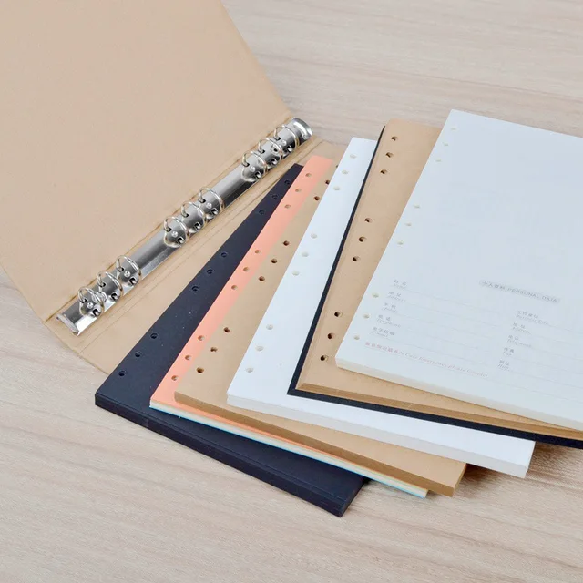 Creative vintage A4/A5/B5/A6  kraft folder documents( no sheets) 4 design kraft binder with slip case box office school supplies