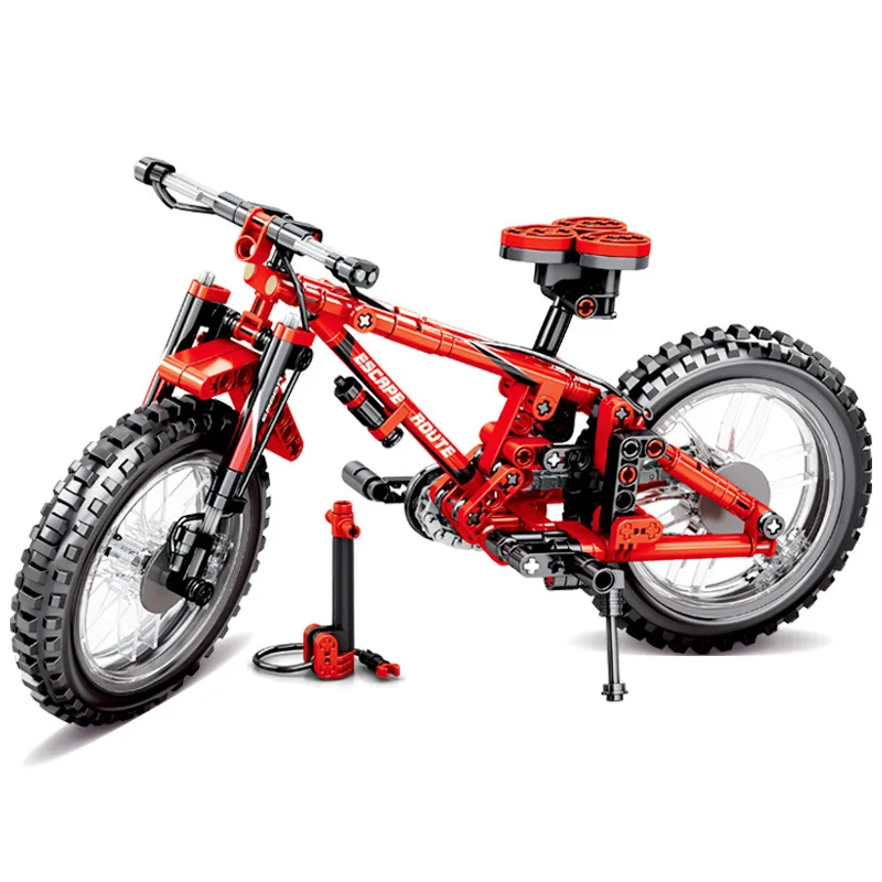 

Sembo 703302 Technique Mountain Bike 2in1 Tandem Bicycle Moc Building Blocks Bricks Educational Technic Series Action Toys