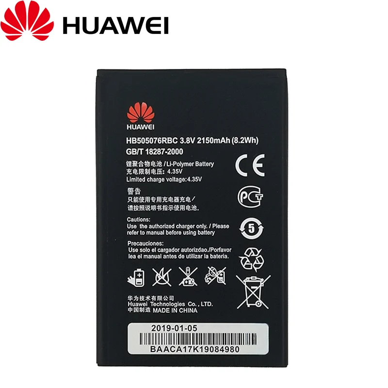 

Huawei 2pcs New Original 2150mAh HB505076RBC Battery For Huawei Y3 ii Y3II-U22 G606 G610 G610S G700 G710 G716 A199 C8815 Y610