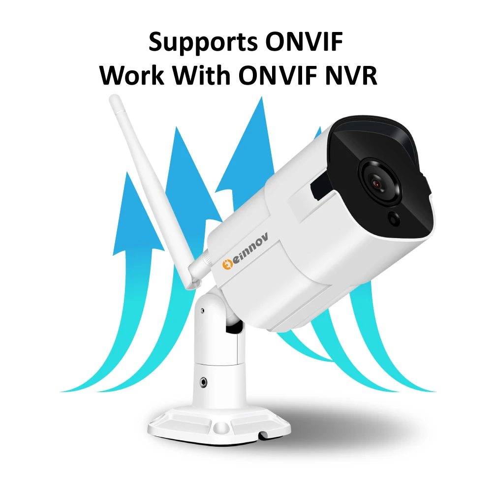 Einnov 4CH 5MP H.265 камера безопасности системы беспроводной с аудио запись видео наблюдения комплект IP камера NVR CCTV комплект открытый