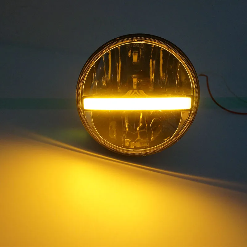 

7 Inch LED Headlight 36W High Low Beam Projector Headlamp White DRL Amber Turn Signal Lights for Yamaha Motorcycle