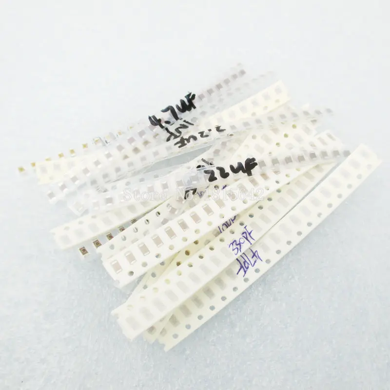 320PCS/LOT 1206 SMD Capacitor Assorted kit ,16values*20pcs=320pcs 10pF~22uF Samples Kit Electronic Diy Kit