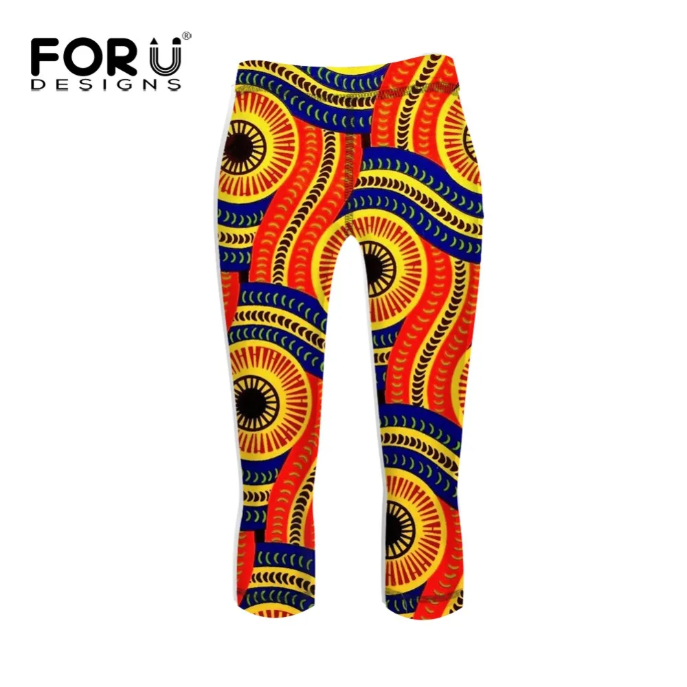 FORUDESIGNS Women Leggings Summer Breathable Girls Pencil Pants Plus Size Stretchy Leggins African Style Prints Elastic jeggings