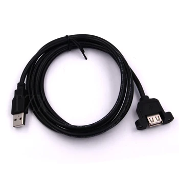 

1M 1.5M 1pcs USB 2.0 Male to Female Extension Cable with Panel Mount Screw hole lock connector adapter cord for computer