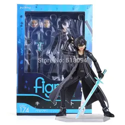 Аниме Меч Книги по искусству Интернет kirigaya Kazuto Figma 174 ПВХ фигурку Коллекционная модель игрушки 15 см sofg028