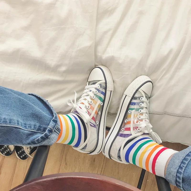 

Transparent Women Casual Shoes Fashion Flat Breathable Ladies Shoes Round Toe Female Outdoor Walking Sneakers Women Shoes AD-30