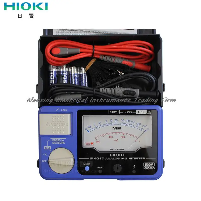 

Fast arrival HIOKI IR4017-20 Single-Range 500 volt /1000 megohm Analog Insulation Resistance Tester