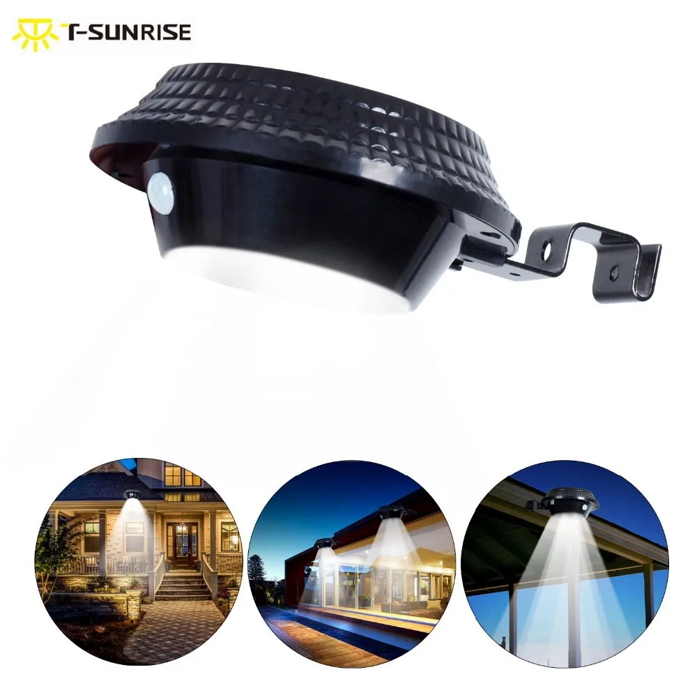 

T-SUN 12 LED Solar Gutter Lights Outdoor Security Lights With PIR Motion Sensor Led Solar Light for Gutter Patio Wall Garden