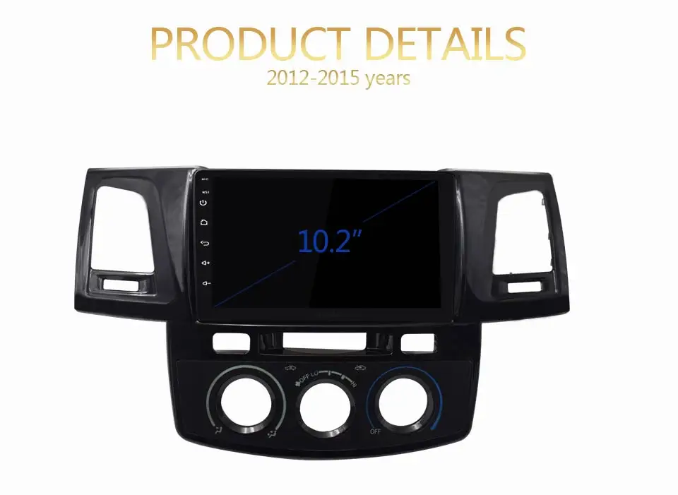 Clearance KiriNavi 2 din 9" Touch Screen Android Car Radio For Toyota Hilux 2012-2015 Multimedia GPS Navigation Player audio WIFI MP3 2