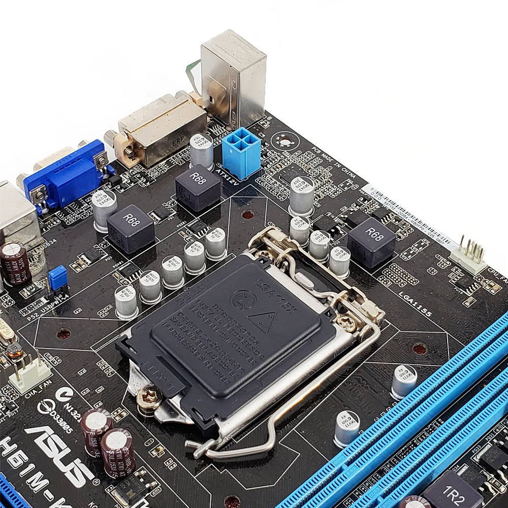 Asus H61M-K настольная материнская плата H61 розетка LGA 1155 Для Core i3 i5 i7 DDR3 16G SATA2 USB2.0 Micro ATX оригинальная б/у материнская плата